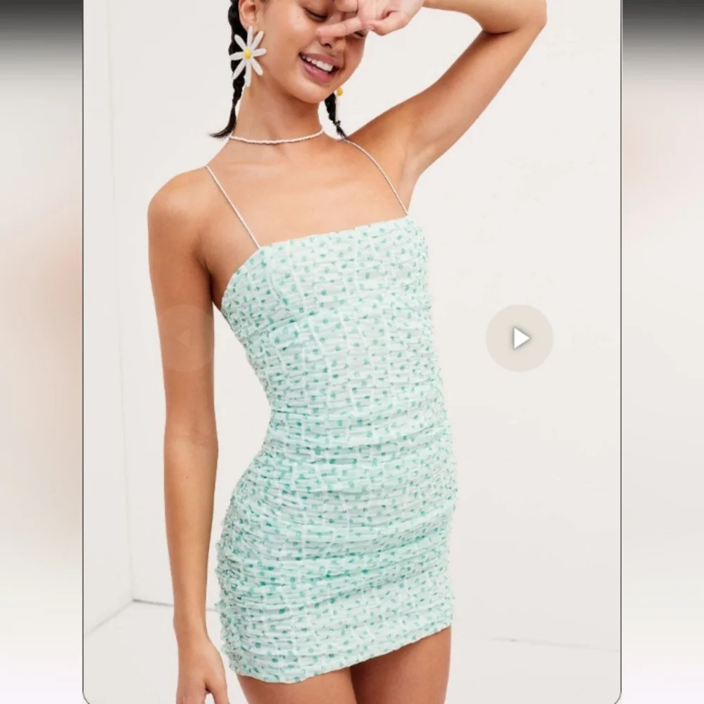 For Love And Lemons Drea Scrunchie Dot Mini Dress